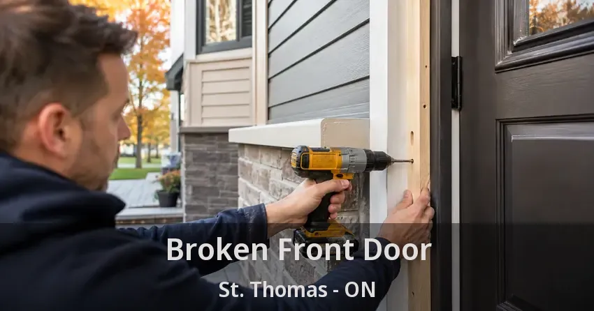 Broken Front Door St. Thomas - ON