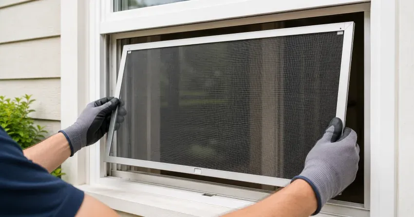 technician repairing a window sash and balance system in Keswick